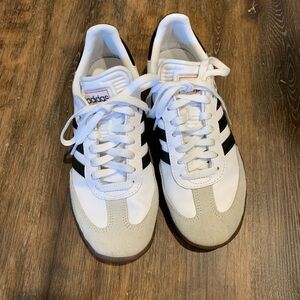 adidas Women’s White and Black Sambas